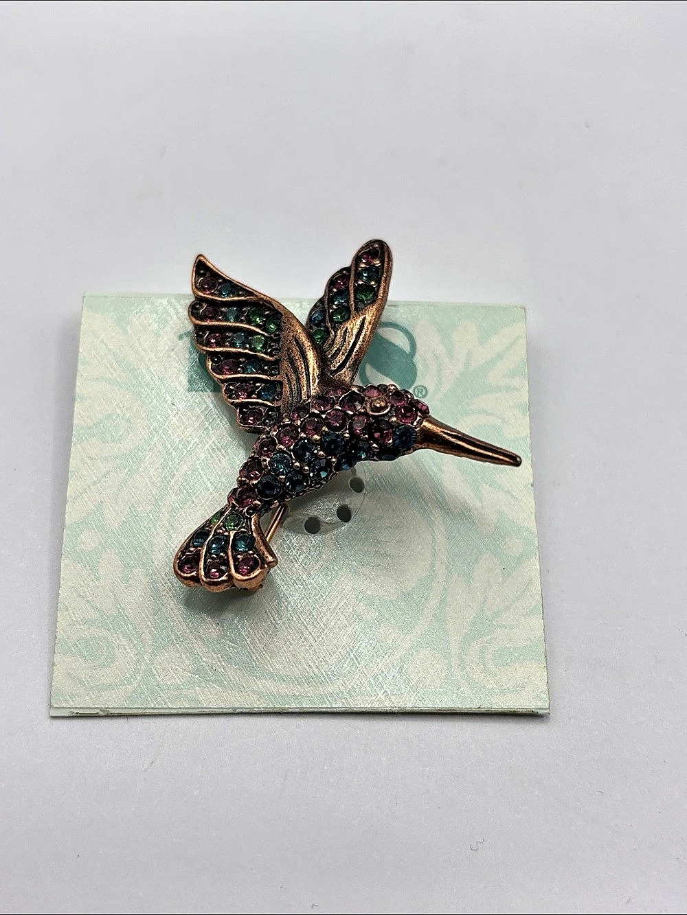 1928 Hummingbird Brooch in Multicolor